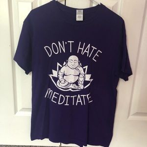 Yoga Don’t Hate Meditate Tee Shirt💜